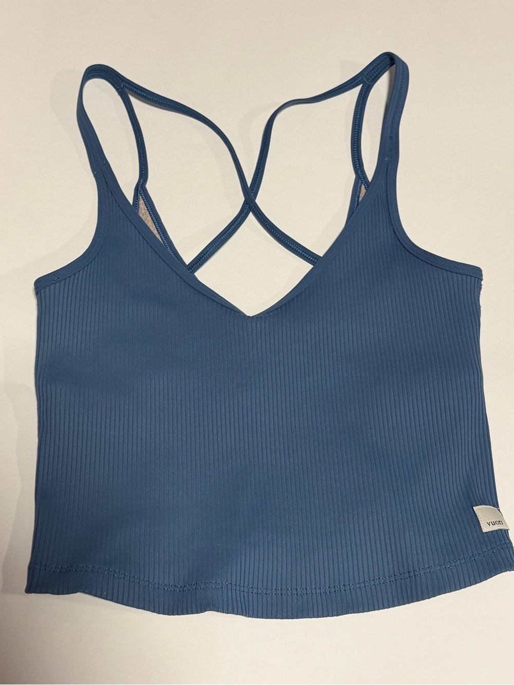 Vuori Ribbed Tank in Dusty Blue - Picture 2 of 3